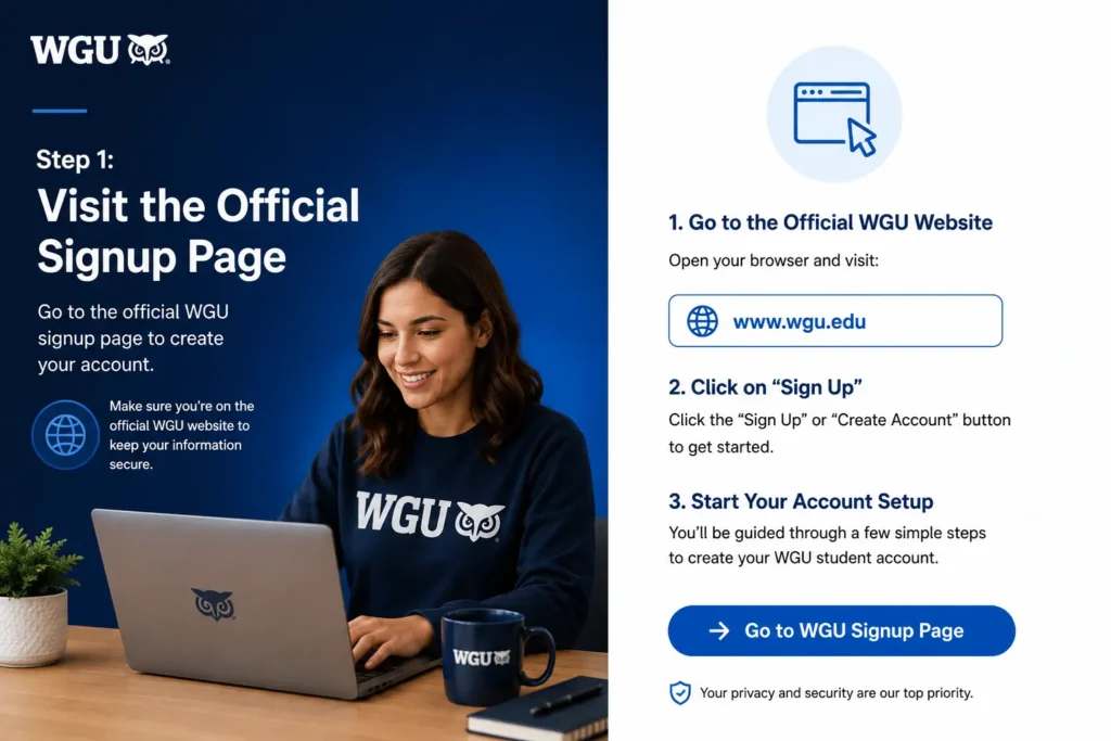 Step 1 Visit the Official Signup Page