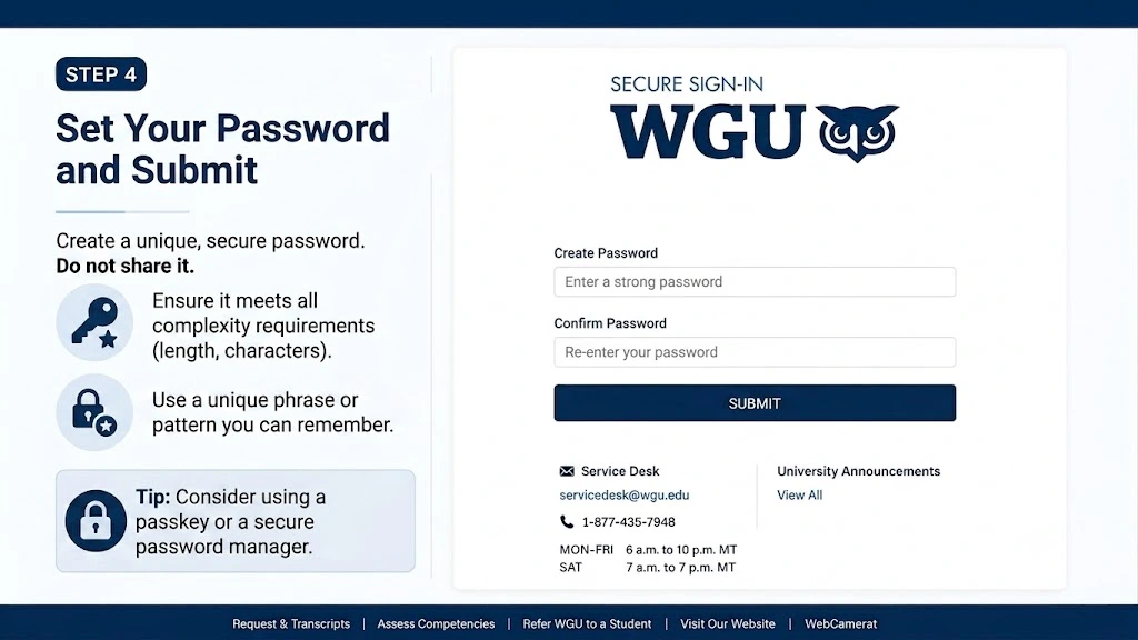 Step 4 Set your password and submit