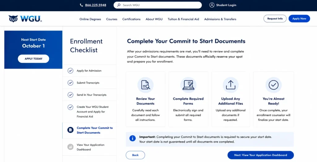 Step 5 Complete Your Commit to Start Documents